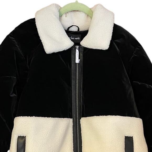 Peace Love World Black Label Sherpa Showstopper Coat Size Medium NWOT - Picture 14 of 14